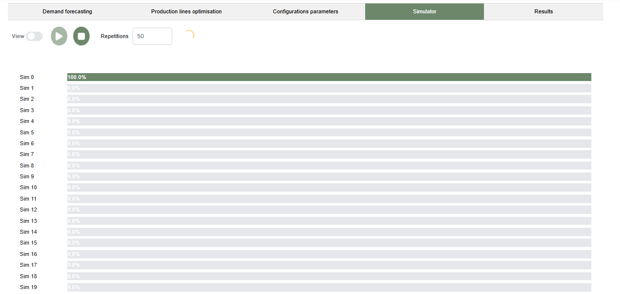 Multiple simulation runs
